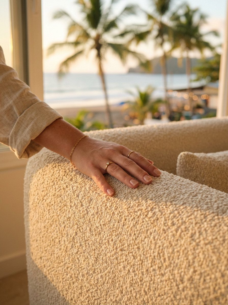 Quality sofa detail — Riviera Home Furniture Jacó Costa Rica