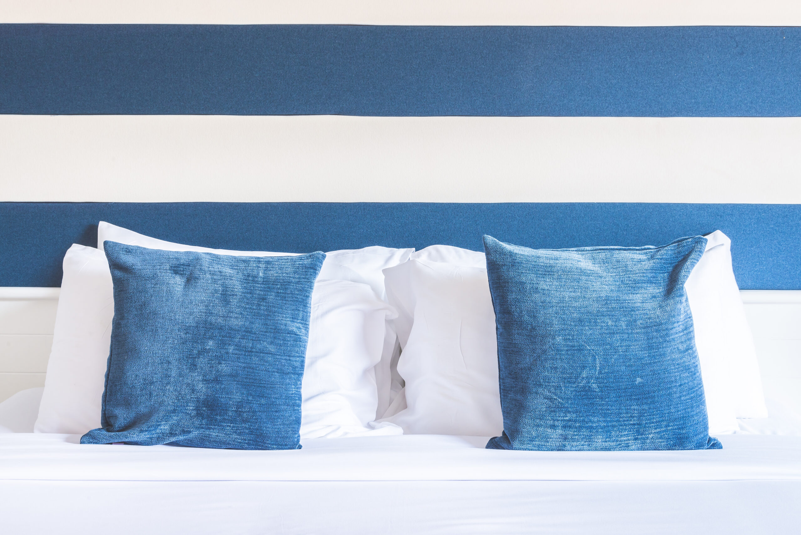 Luxury hotel quality bed pillow headboard — Riviera bedroom suite