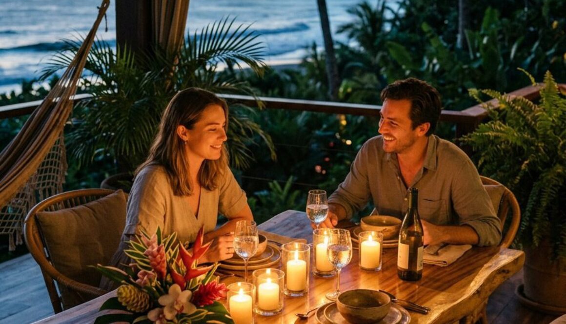 home furniture design Costa Rica dining table candlelight Riviera