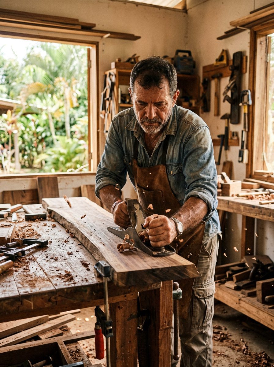 artisan furniture Jaco Costa Rica craftsman handmade dining table Riviera