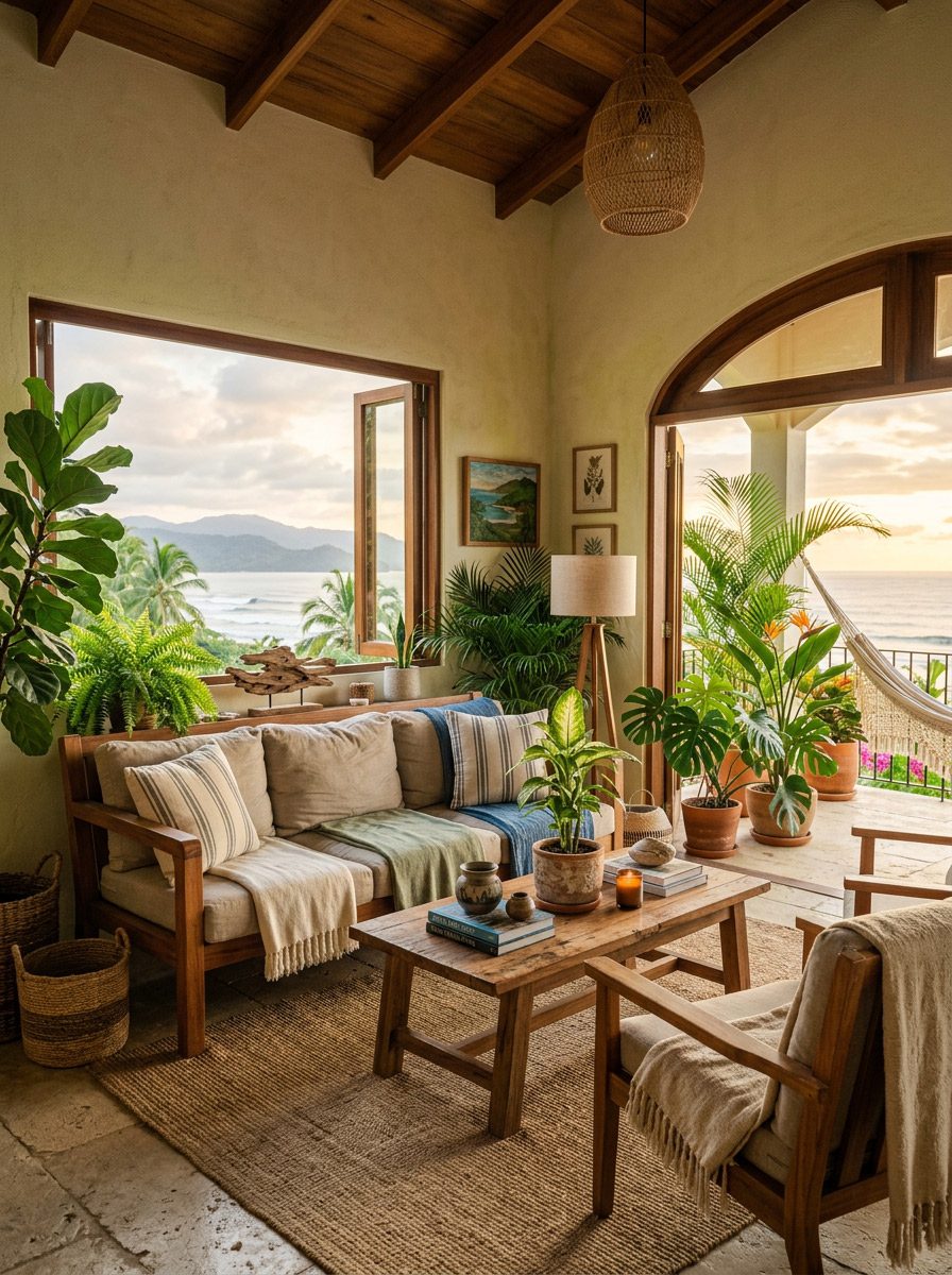 coastal interior design Costa Rica Pura Vida philosophy Riviera home