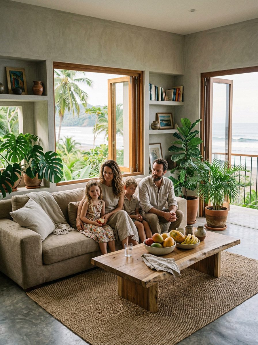 peaceful home design Costa Rica harmony flow interior Riviera