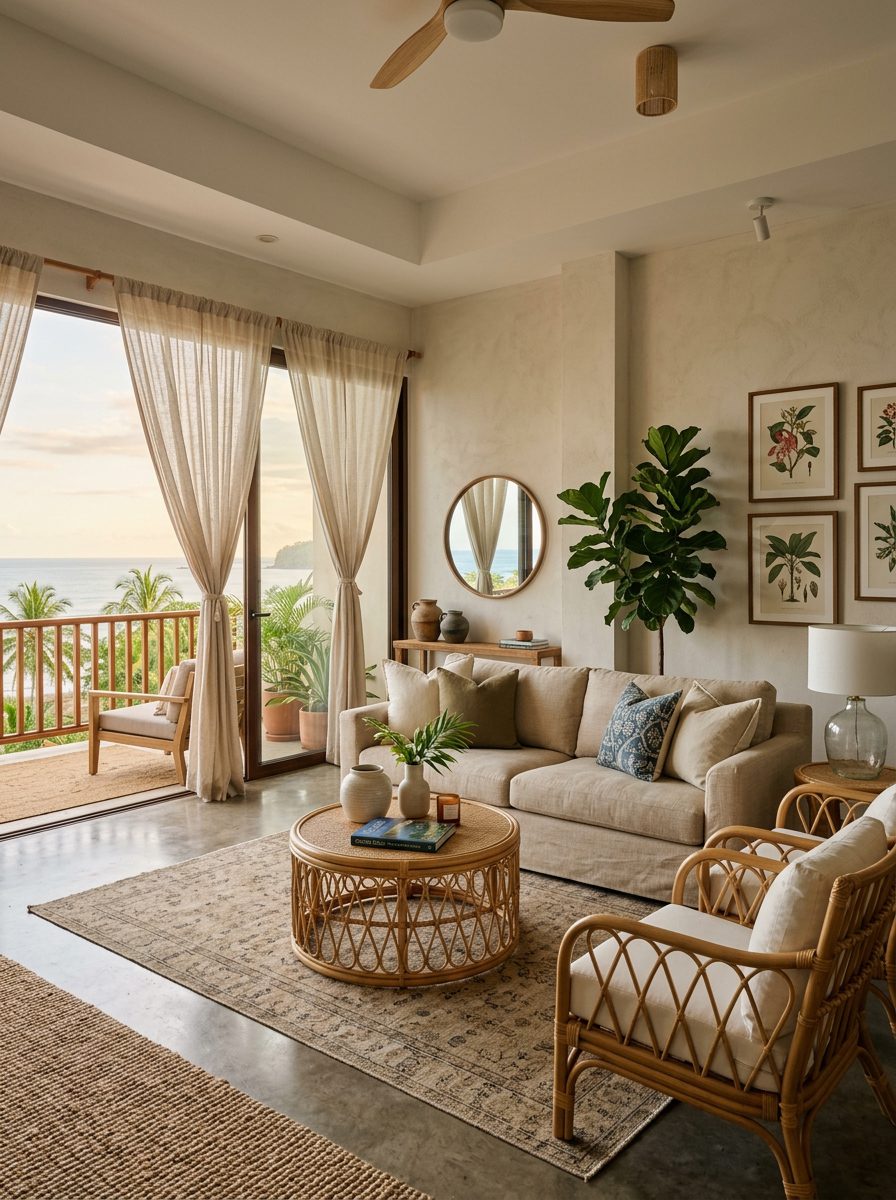 furniture space planning Jaco Costa Rica condo living room proportions