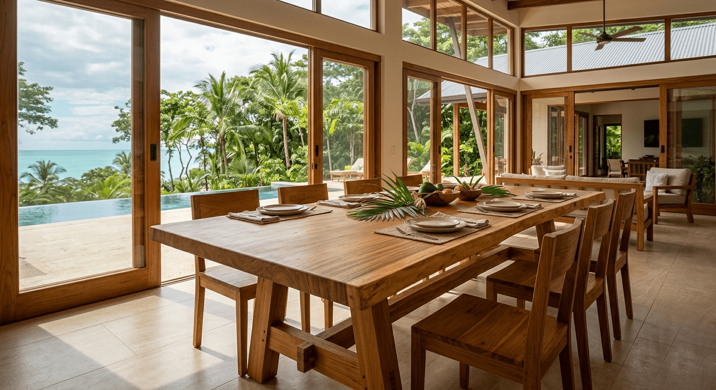 Teak and rattan furniture Riviera Jaco