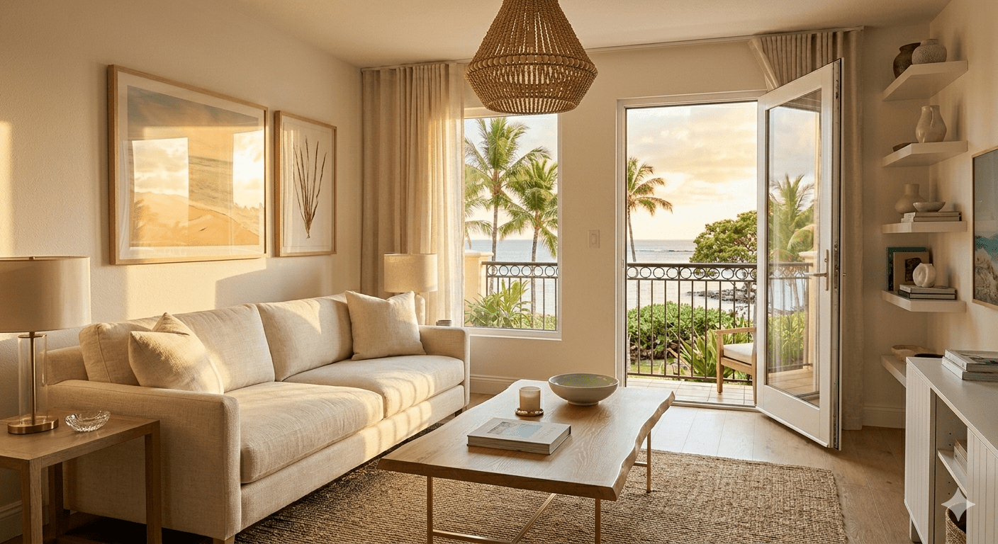 Bright coastal living room