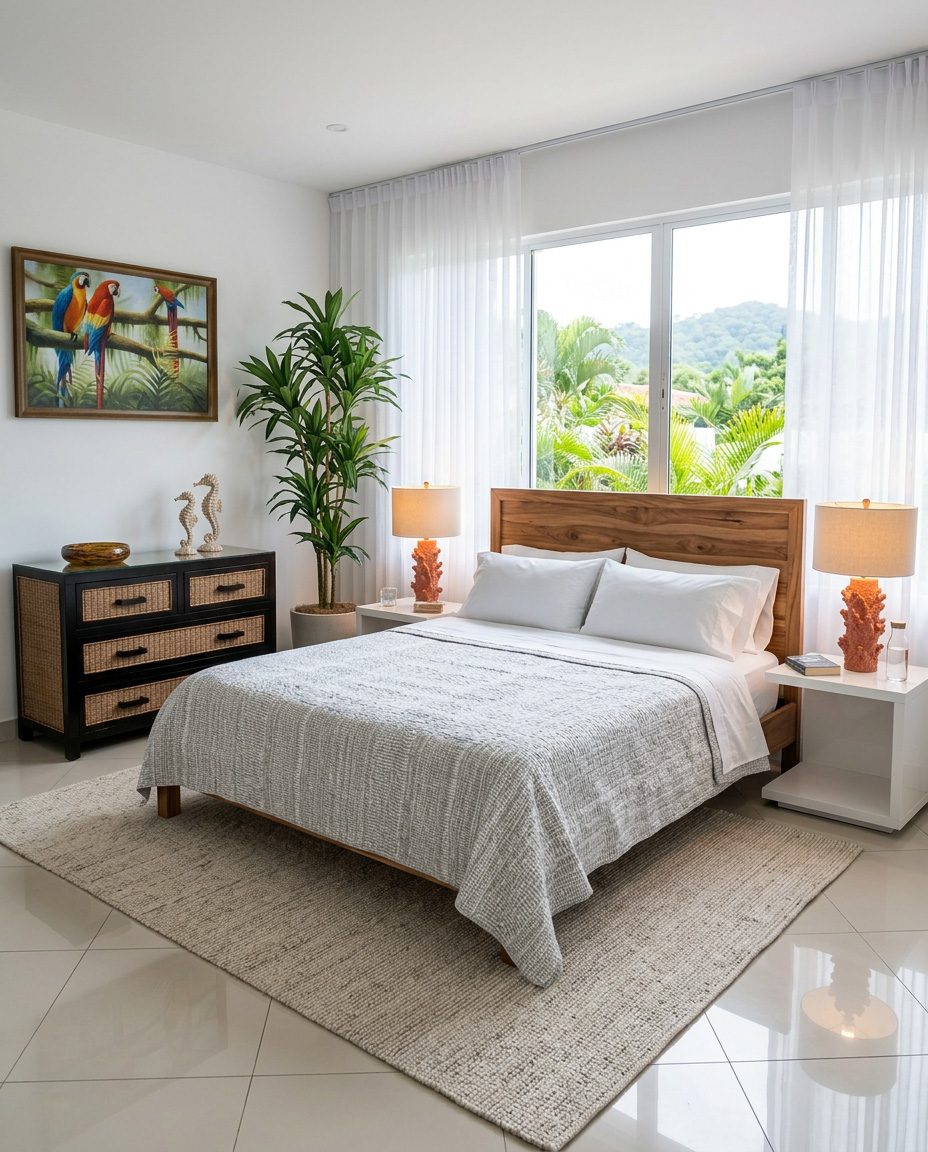Vacation rental bedroom — Riviera Home Furniture Pacific coast