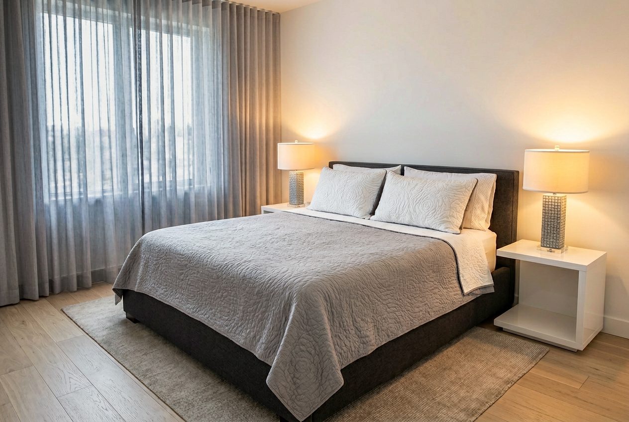 Custom charcoal bedroom — Riviera Furniture Jacó Costa Rica