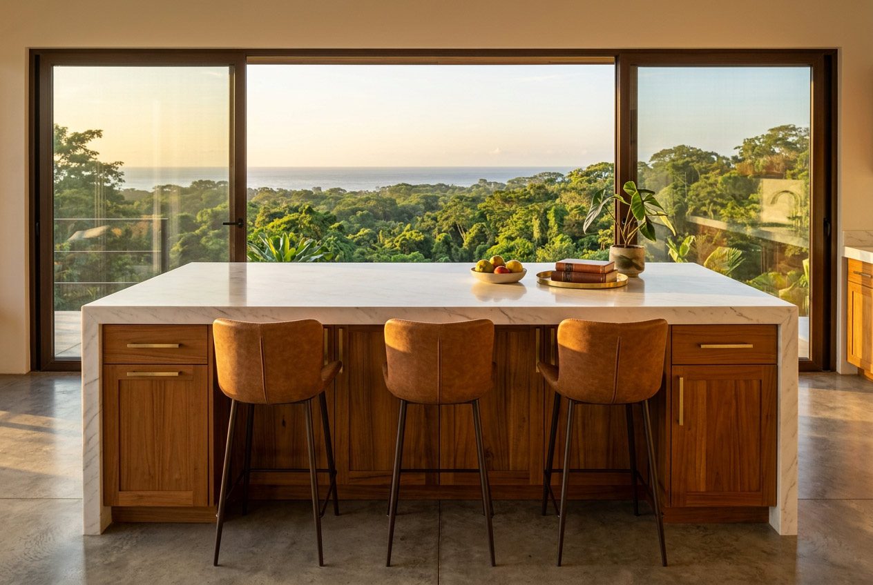 Custom kitchen island — Riviera Home Furniture Jacó Costa Rica