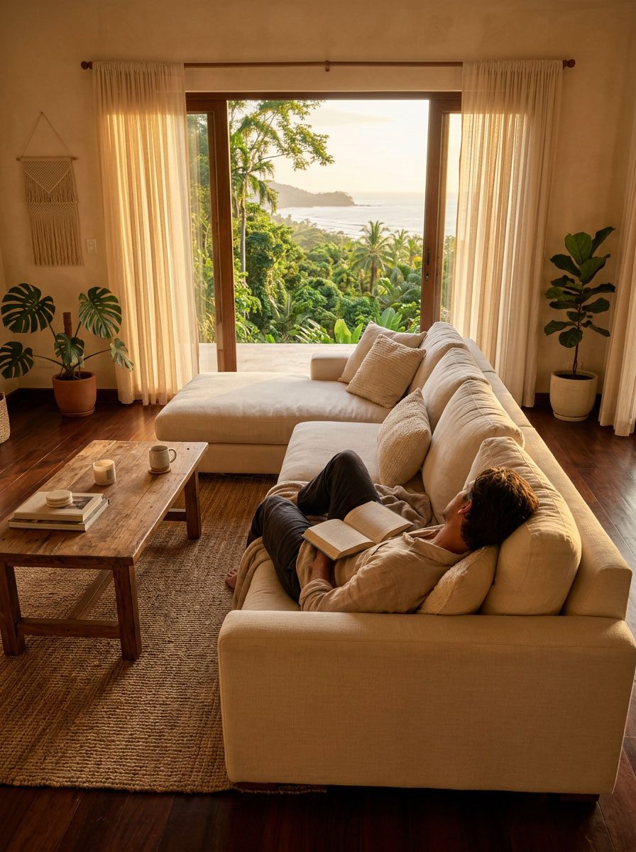 Quiet afternoon light, Pacific coast home — Riviera Home Furniture