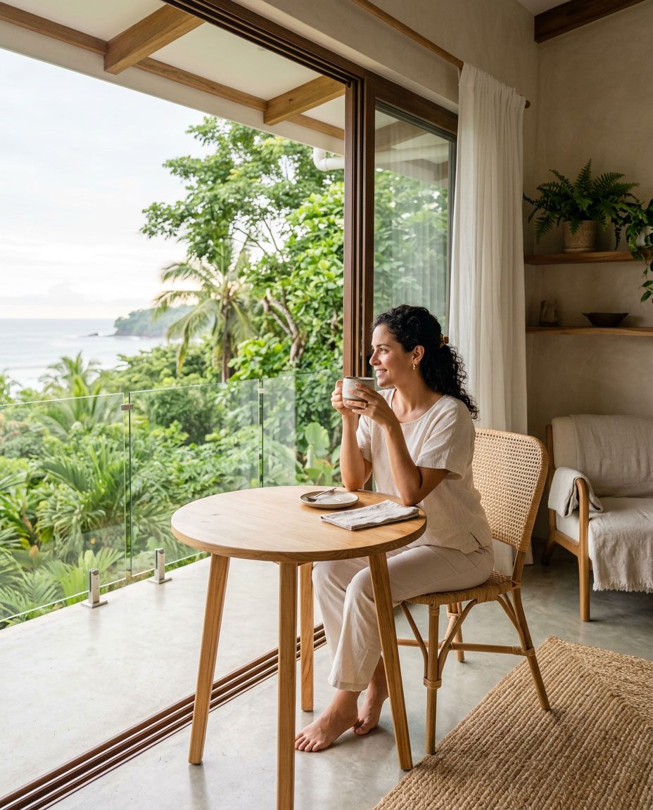 Warm, personal coastal interior moment — Riviera Home Furniture Jacó