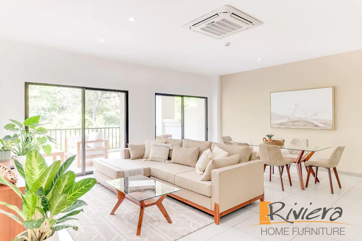Fully furnished condo interior, Jacó Beach — Riviera Home Furniture