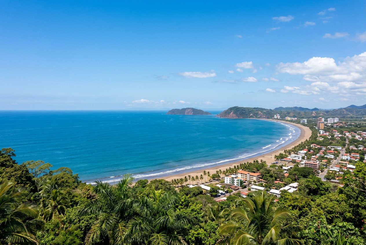 Jacó Beach bay, Costa Rica — the coastline behind the Riviera design philosophy